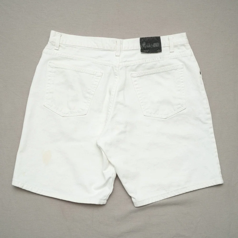 Vintage 80s 90s Baggy Genuine Sonoma Jean Co Women's Shorts White Denim 36x9